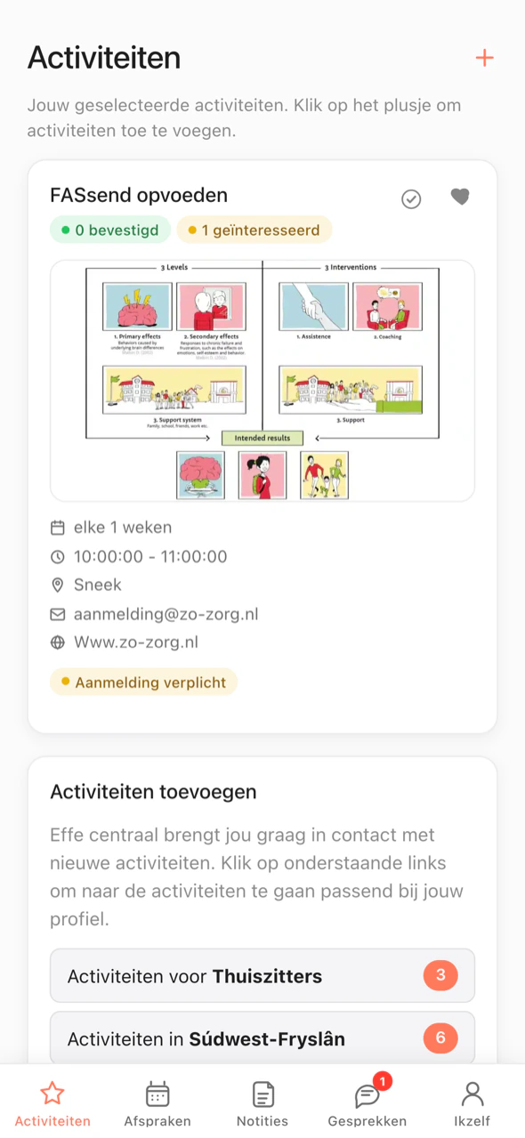 Activiteiten volgen, ook voor jou